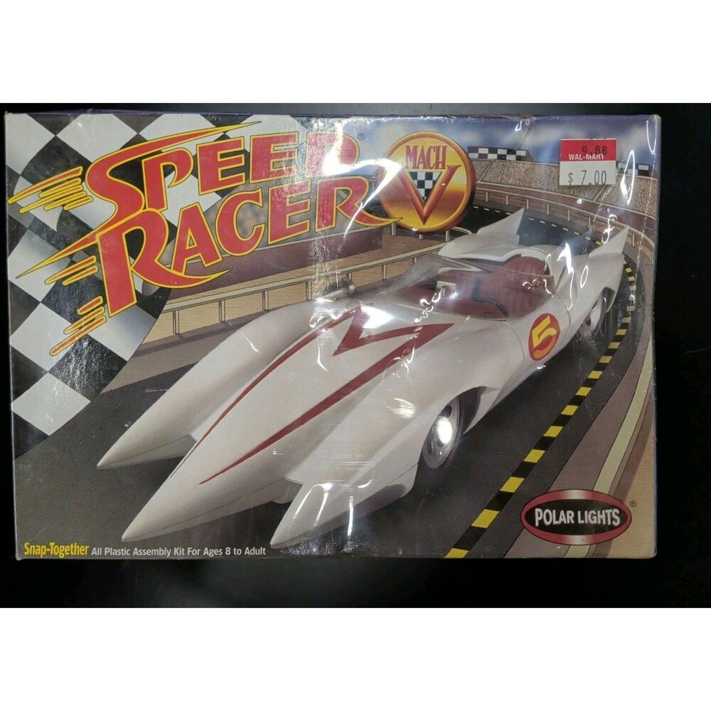 2000 Polar Lights Speed Racer Mach 5 Car Model Kit Boxed New Sealed FREESHIP
